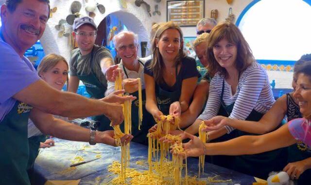On all our Italian cooking vacations we make fresh pasta in one form or another. Pastas are typically regional recipes.